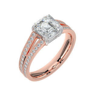 Radiant Cut LGD Solitaire Ring-Rose Gold