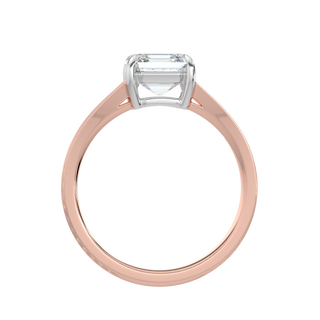 Radiant Cut LGD Solitaire Ring-Rose Gold