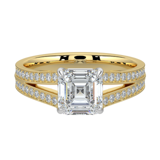 Radiant Cut LGD Solitaire Ring-Yellow Gold