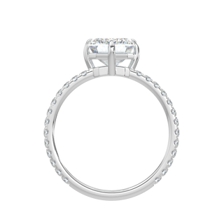 Enchanting Emerald LGD Solitaire Ring-White Gold