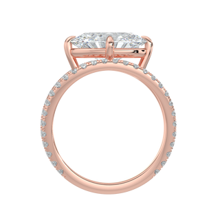 Luna Oval LGD Solitaire Ring-Rose Gold