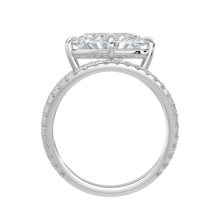 Luna Oval LGD Solitaire Ring-White Gold