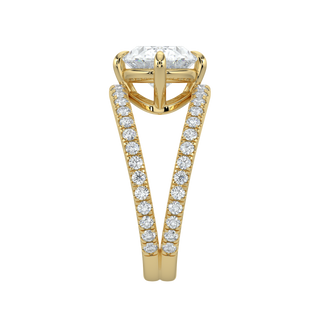 Luna Oval LGD Solitaire Ring-Yellow Gold