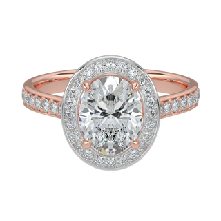 Stellar Halo LGD Solitaire Ring-Rose Gold