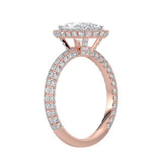 Serenity Halo LGD Solitaire Ring-Rose Gold