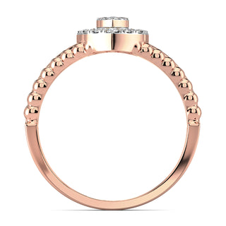 Endearing Heart Diamond Ring-Rose Gold