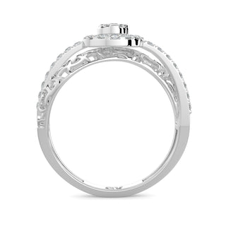 Elegant Oval Ring-White Gold