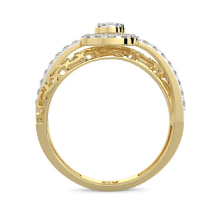 Elegant Oval Ring-Yellow Gold