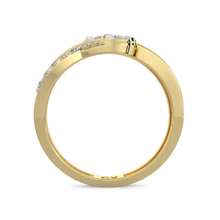 Double Knot Diamond Ring-Yellow Gold