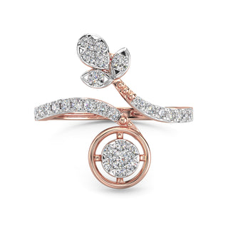 Brilliant Blossoms Diamond Ring-Rose Gold