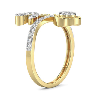 Brilliant Blossoms Diamond Ring-Yellow Gold