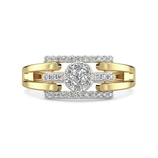 Halo Link Ring-Yellow Gold