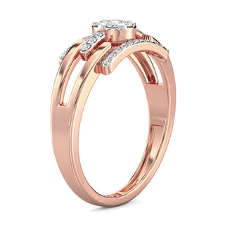 Halo Link Ring-Rose Gold