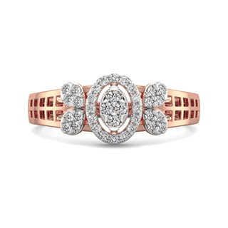 Luminous Mesh Diamond Ring-Rose Gold