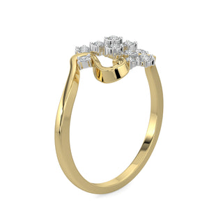 Mesh Diamond Ring-Yellow Gold