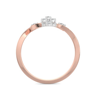 Mesh Diamond Ring-Rose Gold