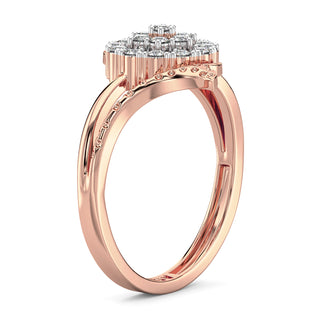 Circular Symphony Diamond Ring-Rose Gold