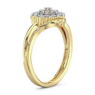Circular Symphony Diamond Ring-Yellow Gold