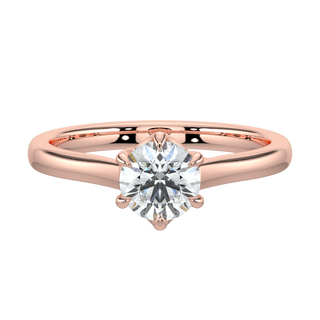 Solitaire Engagement Rings-Rose Gold