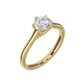 Solitaire Engagement Rings-Yellow Gold
