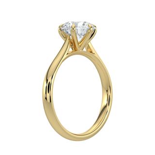 Radiant Solitaire Ring-Yellow Gold