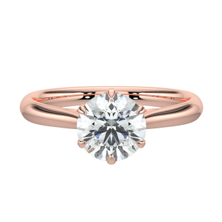 Radiant Solitaire Ring-Rose Gold