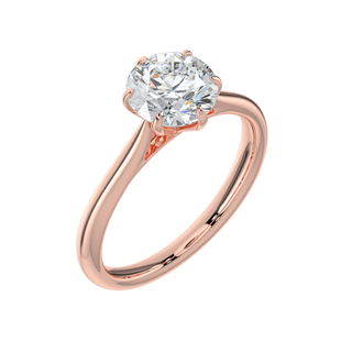 Radiant Solitaire Ring-Rose Gold