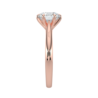 Radiant Solitaire Ring-Rose Gold