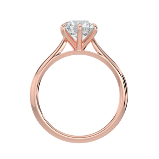 Radiant LGD Solitaire Ring-Rose Gold