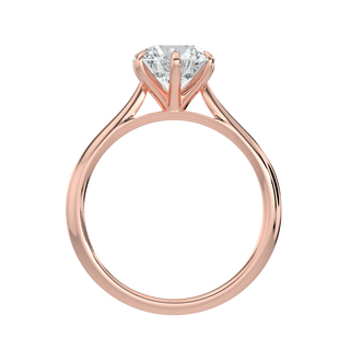 Radiant Solitaire Ring-Rose Gold