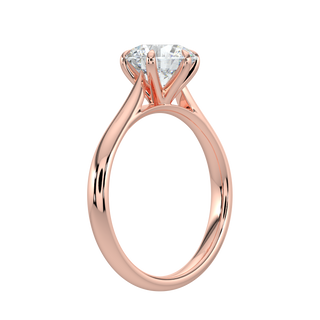 Radiant Solitaire Ring-Rose Gold