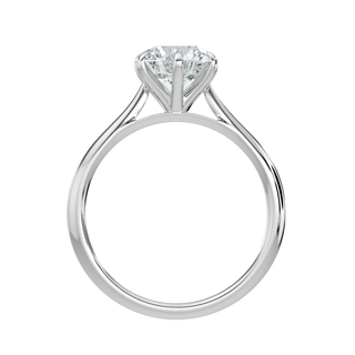 Radiant Solitaire Ring-White Gold