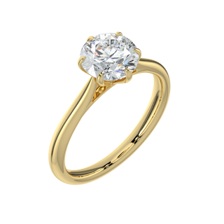 Radiant LGD Solitaire Ring-Yellow Gold