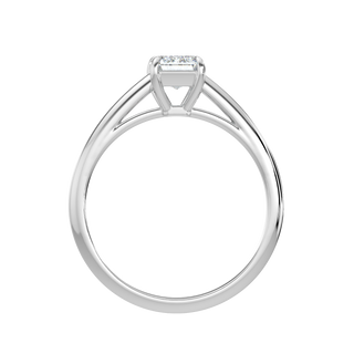 Classic Emerald LGD Solitaire Ring-White Gold