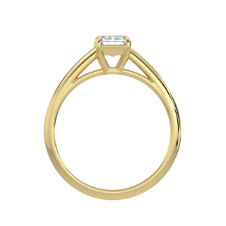 Classic Emerald Solitaire Ring-Yellow Gold
