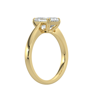 Timeless Emerald LGD Solitaire Ring-Yellow Gold