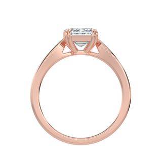 Timeless Emerald LGD Solitaire Ring-Rose Gold