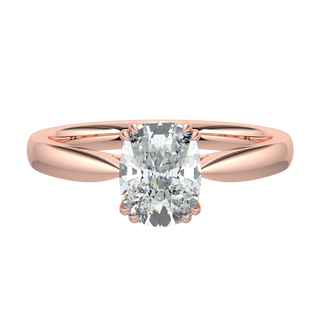 Radiant Cushion LGD Solitaire Ring-Rose Gold