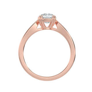 Radiant Cushion LGD Solitaire Ring-Rose Gold