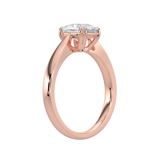 Radiant Cushion LGD Solitaire Ring-Rose Gold