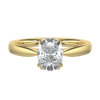 Radiant Cushion LGD Solitaire Ring-Yellow Gold