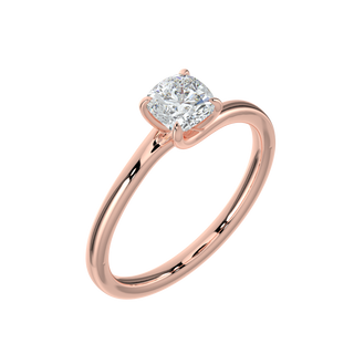 Round LGD Solitaire Ring-Rose Gold