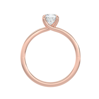 Round LGD Solitaire Ring-Rose Gold