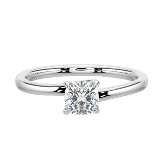 Round Solitaire Ring-White Gold