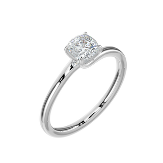 Round LGD Solitaire Ring-White Gold