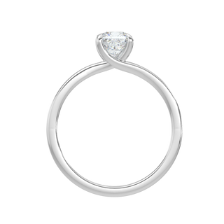 Round LGD Solitaire Ring-White Gold