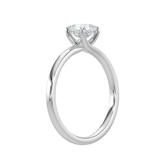 Round LGD Solitaire Ring-White Gold