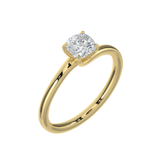 Round Solitaire Ring-Yellow Gold