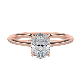 Classic Oval LGD Solitaire Ring-Rose Gold