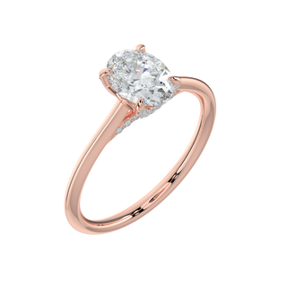 Classic Oval LGD Solitaire Ring-Rose Gold